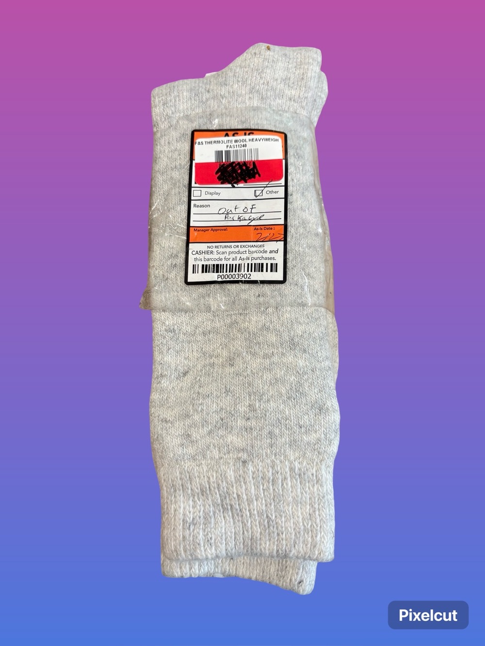 Thermolite Wool Heavyweight Crew Socks - Light Gray